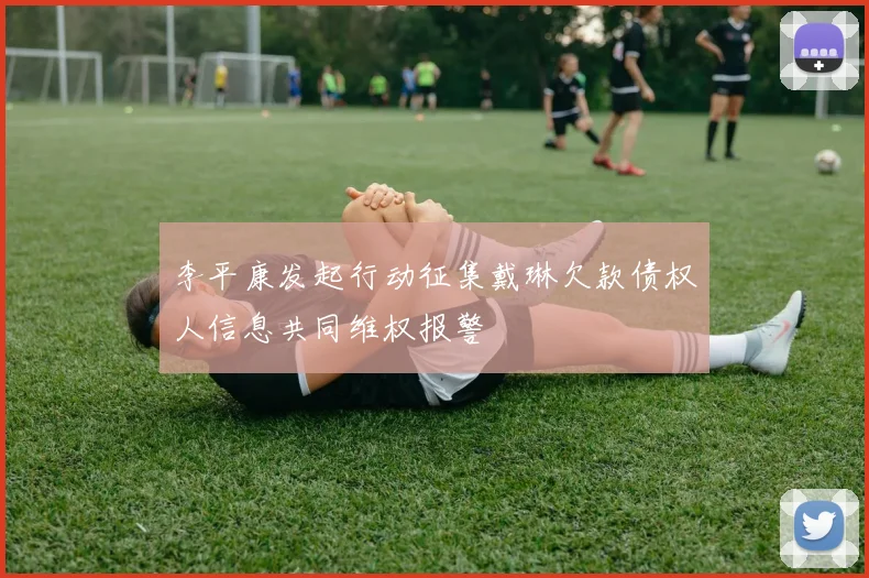 李平康发起行动征集戴琳欠款债权人信息共同维权报警