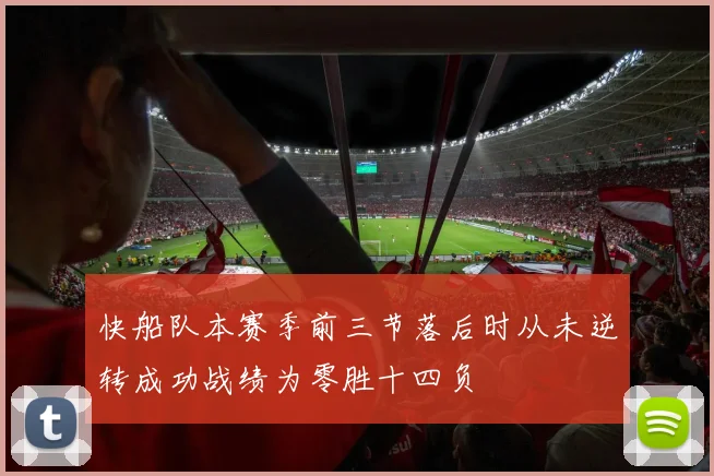 快船队本赛季前三节落后时从未逆转成功战绩为零胜十四负